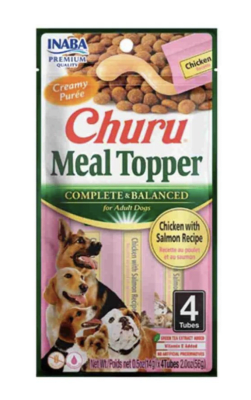 CHURU CAT MEAL TOPPER CHICK/SALM 14GR/4TUB1