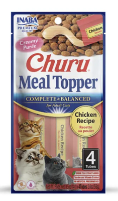 CHURU CAT MEAL TOPPER CHICKEN 14GR/4TUB