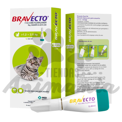 BRAVECTO SPOT-ON PIPETA ANTIPARASITARIA PARA GATOS PEQUEÑOS MENORES A 2.8 KG (OFERTA)1