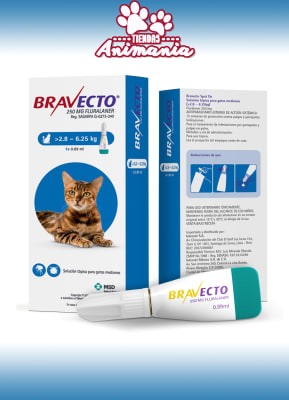 BRAVECTO SPOT-ON PIPETA ANTIPARASITARIA PARA GATOS MEDIANO/GRANDE DE 2.8 A 6.25 KG1