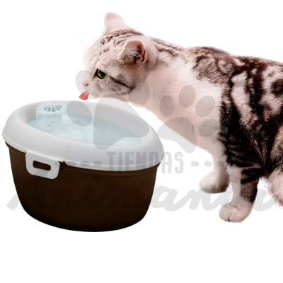 FUENTE DE AGUA PARA GATO MINI 1.2 LITROS BLANCA1