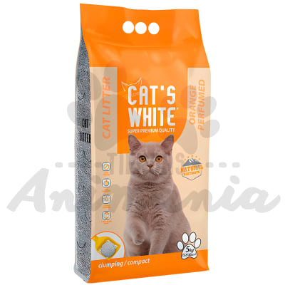 CAT'S WHITE ARENA SANITARIA AGLUTINANTE NARANJA 10 KG1