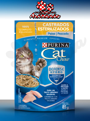 CAT CHOW POUCH ESTERILIZADOS PESCADO 85 GR