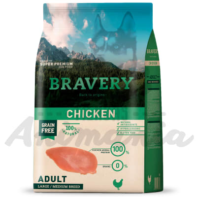 BRAVERY CHICKEN ADULT LARGE/MEDIUM BREED 4 KG