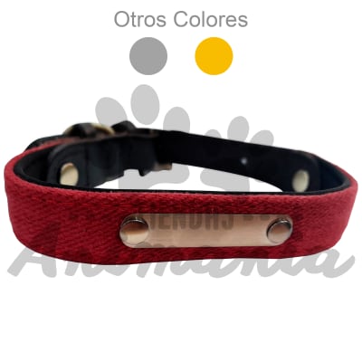WONDER DOG COLLAR DE CUERO Y ALGODON S