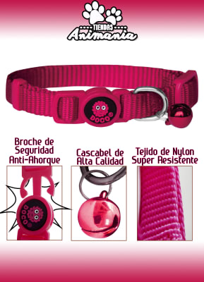 DOCO FURBALL COLLAR PARA GATO ANTI AHORQUE ROSA1