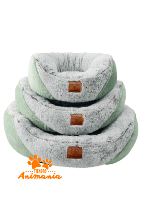 CAMA PERRO ACOLCHADA VERDE TALLA M1