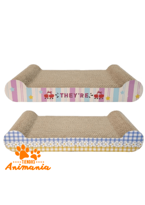 MARBEN PETS RASCADOR ESTILO CAMA DISEÑOS 42X23X7CM (JT007)1