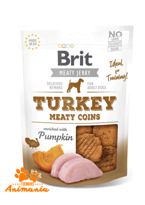 BRIT CARE JERKY SNACK TURKEY DOG 80 GRS