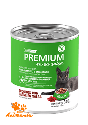 PREMIUM GATO LATA EN SU SALSA CARNE ADULTO 340 GR1