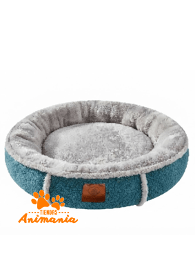 CAMA PERRO CIRCULAR AZUL TALLA M1
