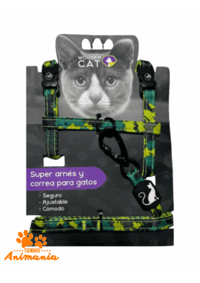 WONDER CAT ARNES PREMIUM PARA GATO CAMUFLAJE VERDE