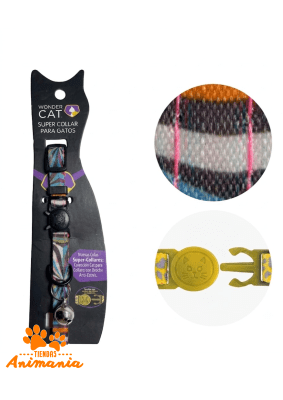 WONDER CAT COLLAR SEGURO ANTIAHORQUE CALEIDOSCOPIO