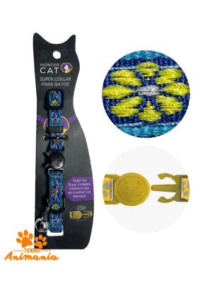 WONDER CAT COLLAR SEGURO ANTIAHORQUE FLORES