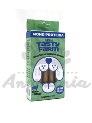 TASTY FARM SALCHICHAS DE CORDERO MONOPROTEICAS 10*15 GR1