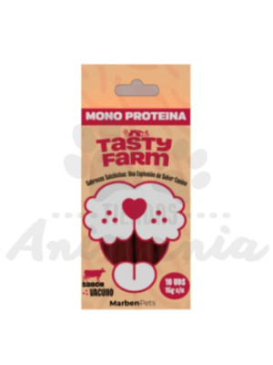 TASTY FARM SALCHICHAS DE VACUNO MONOPROTEICAS 10*15 GR1