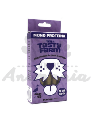TASTY FARM SALCHICHAS DE PATO MONOPROTEICAS 10*15 GR1