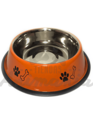 PLATO ACERO INOX. PINTADO CON DISEÑOS 1900 ML