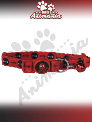 DOCO FURBALL COLLAR PARA GATO ANTI AHORQUE PEZ/ROJO1