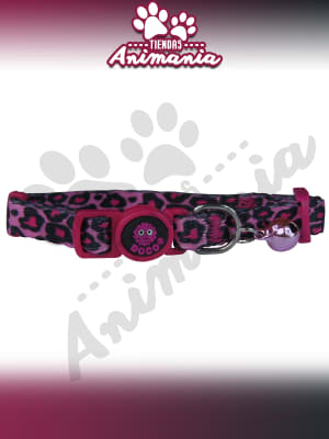 DOCO FURBALL COLLAR PARA GATO ANTI AHORQUE LEOPARDO ROSA1