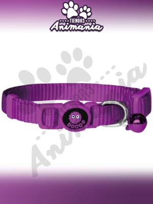 DOCO FURBALL COLLAR PARA GATO ANTI AHORQUE PURPURA1