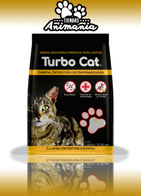 TURBO CAT ARENA SANITARIA CRISTAL DETECCIÓN DE ENFERMEDADES 1.6 KG