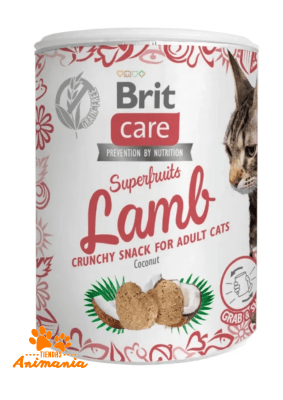 BRIT CARE CAT SNACK SUPERFRUITS LAMB FOR ADULT CATS 100 GR
