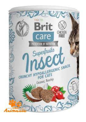 BRIT CARE CAT SNACK SUPERFRUITS INSECT HYPOALLERGENIC 100 GR