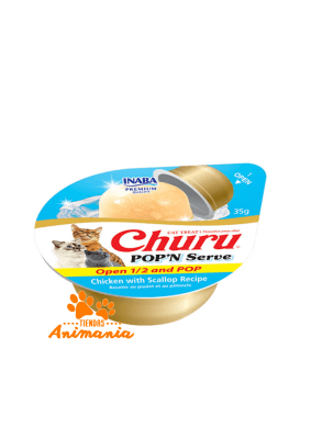 CHURU CAT POP AND SERVE POLLO & OSTION 70 GR (USA753)