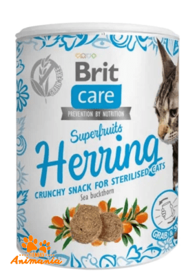 BRIT CARE CAT SNACK SUPERFRUITS HERRING STERILISED 100 GR1