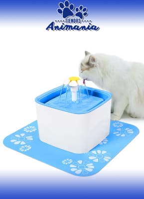 FUENTE DE AGUA AUTOMÁTICA PARA MASCOTAS DE 2.6 LTS CON TAPETE1