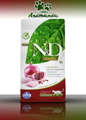 N&D FELINE CASTRADO PRIME POLLO & GRANADA 7.5 KG1