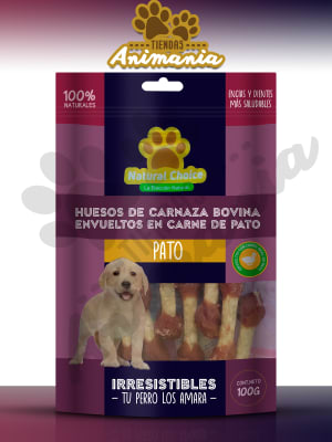 NATURAL CHOICE HUESITOS DE CARNAZA BOVINA ENVUELTO EN PATO 8 UND. 100 GR1