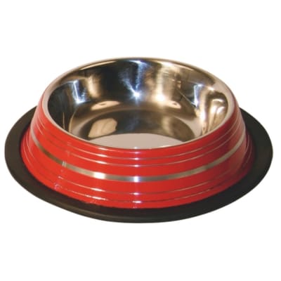 PLATO ACERO INOX. PINTADO CON DISEÑOS DE LINEAS 2900 ML1