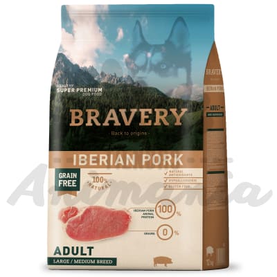 BRAVERY IBERIAN PORK ADULT LARGE/MEDIUM BREED 4 KG