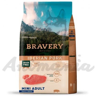 BRAVERY IBERIAN PORK MINI ADULT SMALL BREEDS | ADULTO RAZA PEQUEÑA SABOR A CERDO IBERICO 7 KG