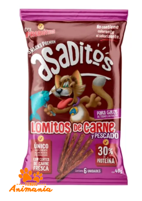 ASADITOS GATO LOMITOS DE CARNE Y PESCADO 40G
