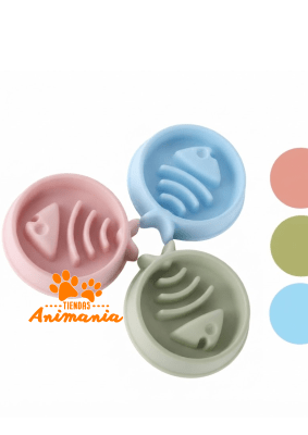 MARBEN PETS PLATO DE ALIMENTACION LENTA CON FORMA DE PEZ1