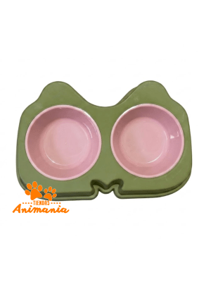 MONDO MASCOTAS PLATO DOBLE ELEVADO PARA GATOS Y PERROS