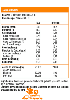 ULTRAPURE OMEGA 3 ACEITE DE PESCADO 60 CAPSULAS