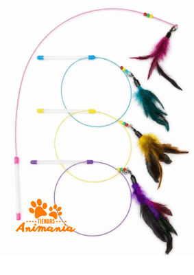 MARBEN PETS VARILLA FLEXIBLE CON PLUMAS 110 CM