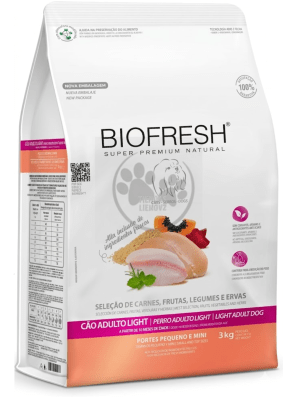 BIOFRESH SP PERRO ADULTO LIGHT RAZA PEQUEÑA 3 KG