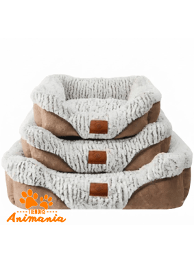 CAMA PERRO ACOLCHADA CAFE TALLA S1