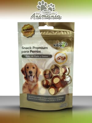 KIBOO PETS SNACK ROLLS DE POLLO Y QUESO 100 GR1