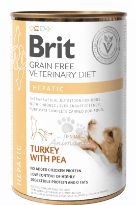 BRIT GF VD DOG LATA HEPATIC 400 GR