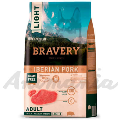 BRAVERY IBERIAN PORK ADULT LARGE/MEDIUM BREEDS LIGHT 12 KG
