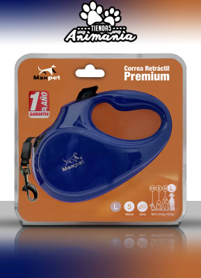 MAXPET CORREA RETRACTIL PREMIUM AZUL TALLA L MAX. 50 KG1