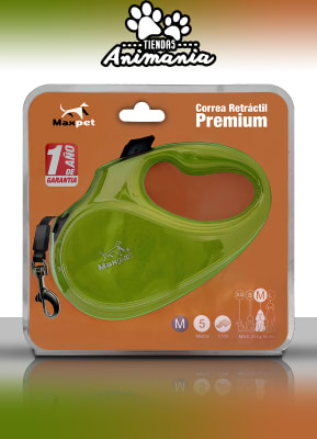 MAXPET CORREA RETRACTIL PREMIUM VERDE TALLA M MAX. 25 KG1