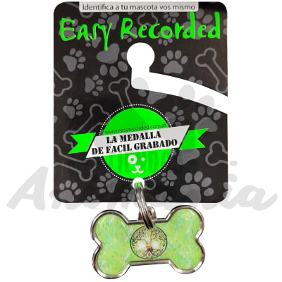MEDALLA PARA PERROS Y GATOS DISEÑO HUESO1