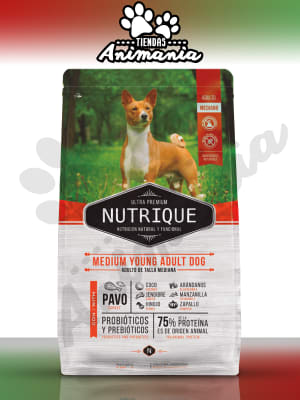 NUTRIQUE PERRO MEDIUM YOUNG ADULT | ADULTO JOVEN RAZA MEDIANA 12 KG